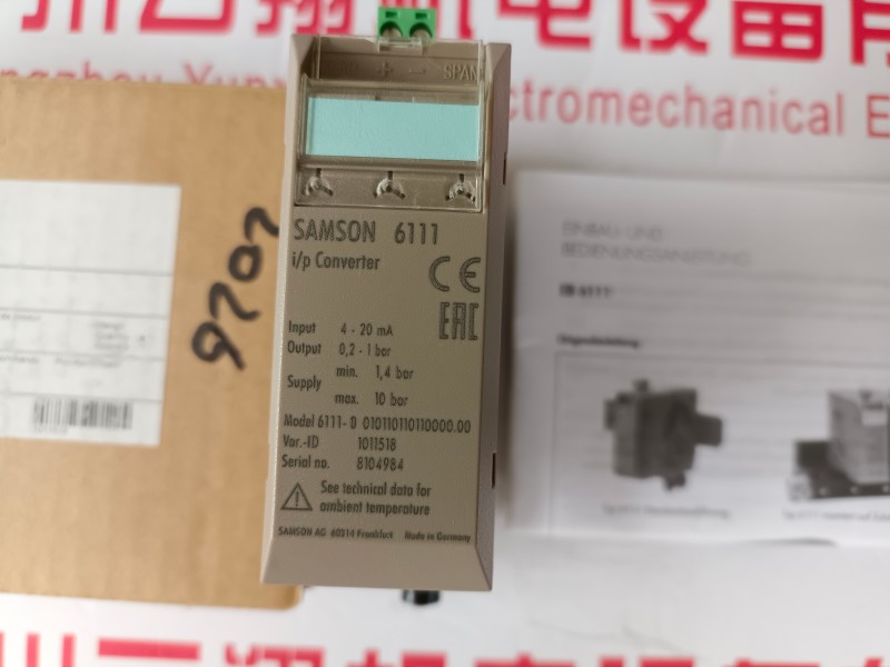 SAMSON6111-0020121711110113.00  Samson4763-11100111薩姆森閥門定位器,閥門,調(diào)節(jié)閥 Samson3725-11薩姆森閥門定位器,閥門,調(diào)節(jié)閥
